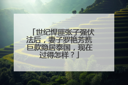 世纪悍匪张子强伏法后，妻子罗艳芳携巨款隐居泰国，现在过得怎样？