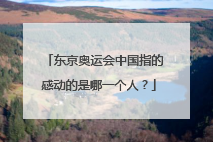 东京奥运会中国指的感动的是哪一个人？