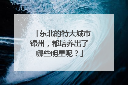 东北的特大城市锦州，都培养出了哪些明星呢？