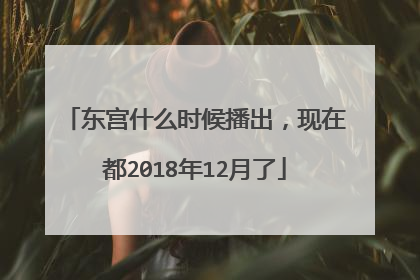 东宫什么时候播出，现在都2018年12月了