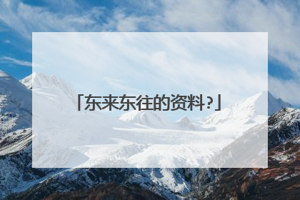 东来东往的资料?