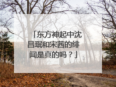 东方神起中沈昌珉和宋茜的绯闻是真的吗？