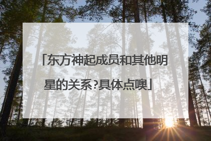 东方神起成员和其他明星的关系?具体点噢