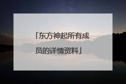 东方神起所有成员的详情资料