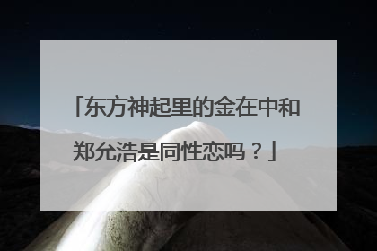 东方神起里的金在中和郑允浩是同性恋吗？