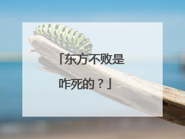 东方不败是咋死的？