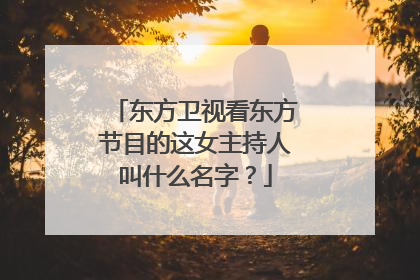 东方卫视看东方节目的这女主持人叫什么名字?