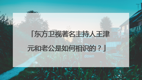 东方卫视著名主持人王津元和老公是如何相识的?