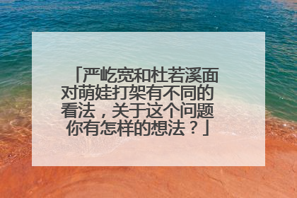 严屹宽和杜若溪面对萌娃打架有不同的看法,关于这个问题你有怎样的想法?
