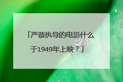严恭执导的电影什么于1949年上映?