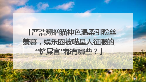 严浩翔撸猫神色温柔引粉丝羡慕,娱乐圈被喵星人征服的“铲屎官”都有哪些?
