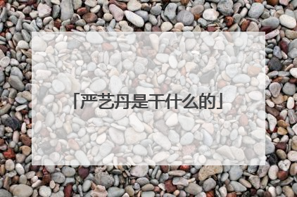 严艺丹是干什么的