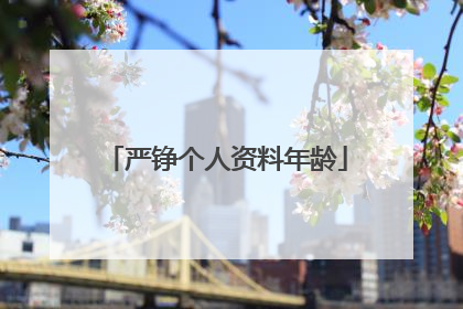 严铮个人资料年龄