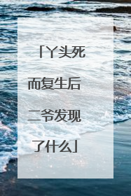 丫头死而复生后二爷发现了什么