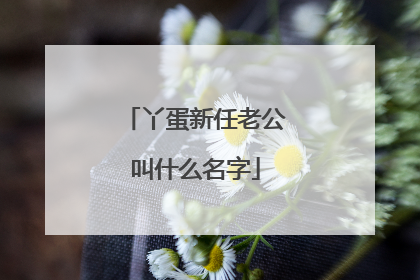 丫蛋新任老公叫什么名字