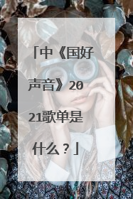 中《国好声音》2021歌单是什么？