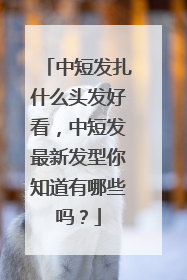 中短发扎什么头发好看,中短发最新发型你知道有哪些吗?