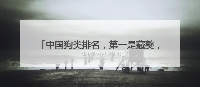 中国狗类排名,第一是藏獒,第三是杜高,第二是什么?