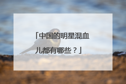 中国的明星混血儿都有哪些?