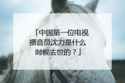 中国第一位电视播音员沈力是什么时候去世的？