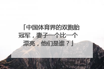 中国体育界的双胞胎冠军,妻子一个比一个漂亮,他们是谁?