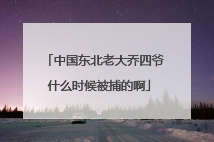 中国东北老大乔四爷什么时候被捕的啊