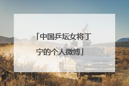 中国乒坛女将丁宁的个人微博