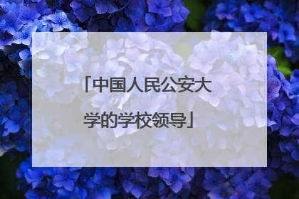 中国人民公安大学的学校领导