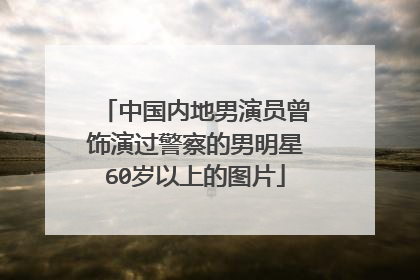 中国内地男演员曾饰演过警察的男明星60岁以上的图片
