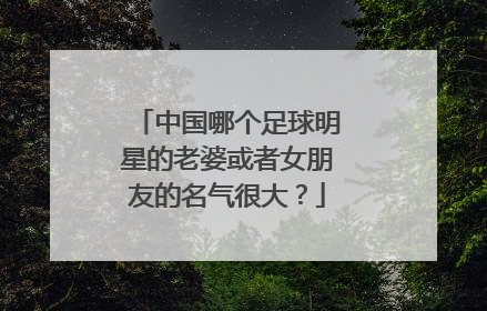 中国哪个足球明星的老婆或者女朋友的名气很大?