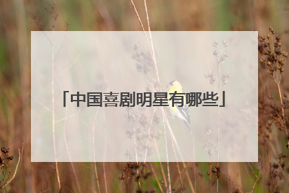 中国喜剧明星有哪些