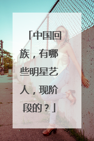 中国回族,有哪些明星艺人,现阶段的?