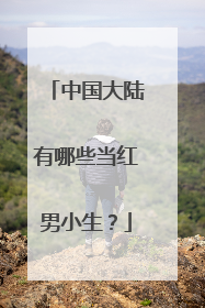 中国大陆有哪些当红男小生?