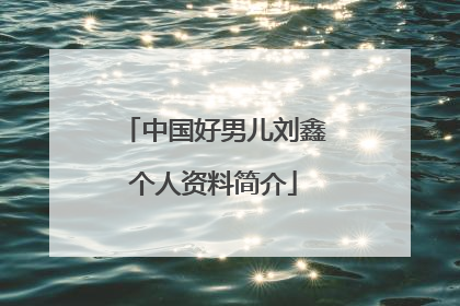 中国好男儿刘鑫个人资料简介