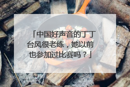 中国好声音的丁丁台风很老练，她以前也参加过比赛吗？