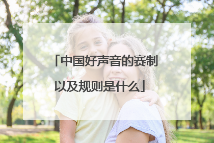 中国好声音的赛制以及规则是什么