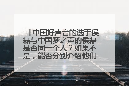 中国好声音的选手侯磊与中国梦之声的侯磊是否同一个人?如果不是,能否分别介绍他们的个人资料?