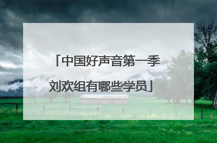 中国好声音第一季刘欢组有哪些学员