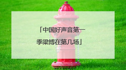 中国好声音第一季梁博在第几场