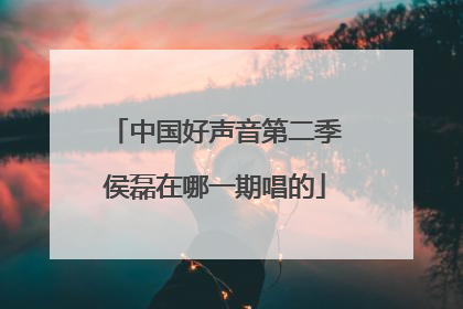 中国好声音第二季侯磊在哪一期唱的