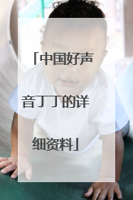 中国好声音丁丁的详细资料