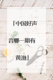 中国好声音哪一期有黄渤