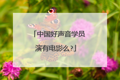 中国好声音学员演有电影么?