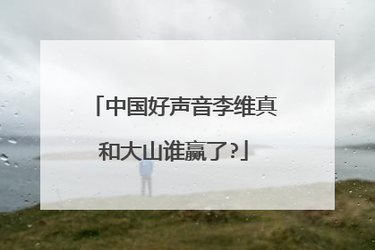 中国好声音李维真和大山谁赢了?