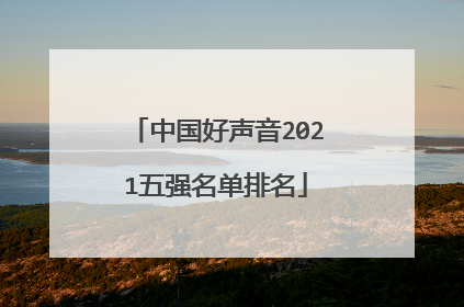 中国好声音2021五强名单排名