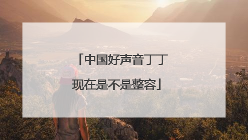 中国好声音丁丁现在是不是整容