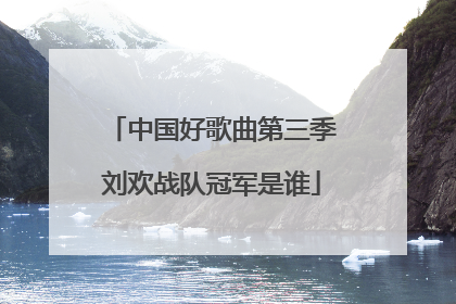 中国好歌曲第三季刘欢战队冠军是谁