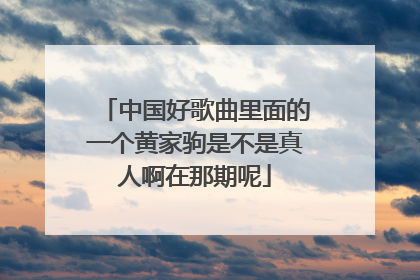 中国好歌曲里面的一个黄家驹是不是真人啊在那期呢