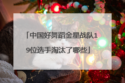 中国好舞蹈金星战队19位选手淘汰了哪些
