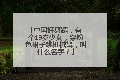 中国好舞蹈，有一个19岁少女，穿粉色裙子跳机械舞，叫什么名字？